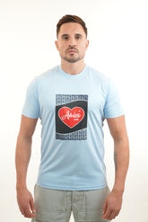 Amico Baby Blue Red Heart Tee